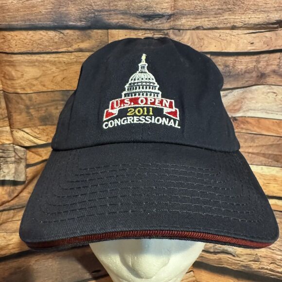 2011 US Open Congressional Golf Hat Cap USGA Member Blue Adjustable Strapback - Picture 1 of 7